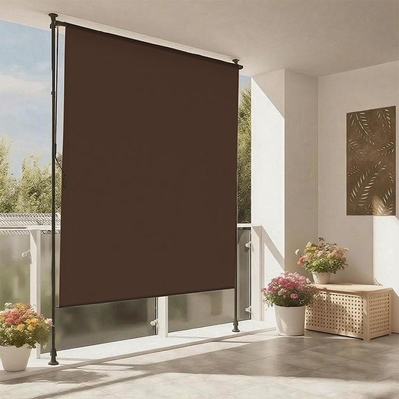 Customized Punch-Free Vertical Screen Sunshade for Courtyard, Garden, Terrace, Pavilion, Waterproof, Sun-Proof, Adjustable Screen, Cross-Border