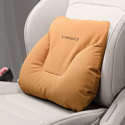 Headrest Neck Pillow, Car Interior Decoration Accessories - lynk-co-car-logo-yacht-velvet-gilded-brown-lumbar-support-standard