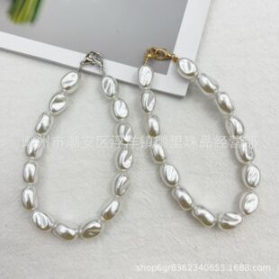 New Irregular High Brightness Pearl Handbag with Niche Textured Pearl Chain Bag with Accessories Single Buy Pearl Bag Chain
