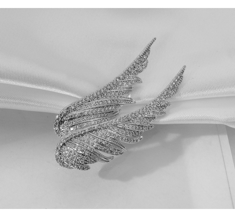Elegant Wings Alloy Inlay Rhinestones Women's Brooches display picture 2