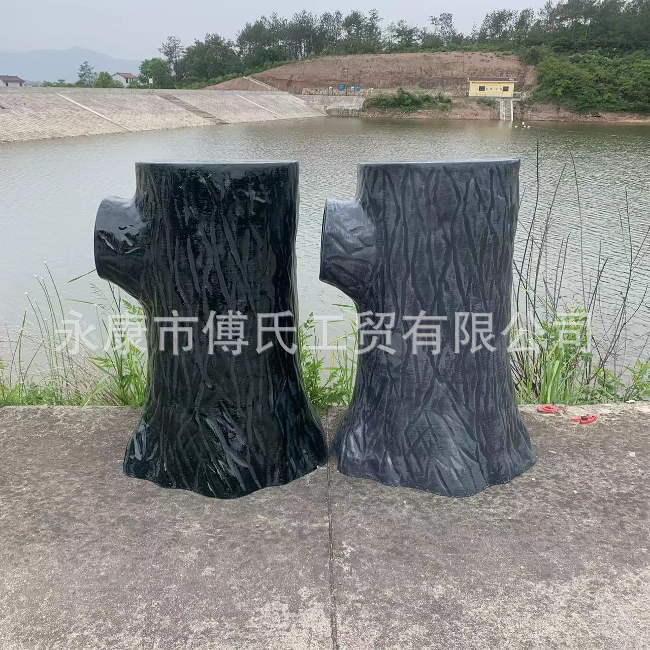 玻璃钢垃圾桶景区游乐场公园高仿真树桩垃圾桶仿分类树皮果皮箱