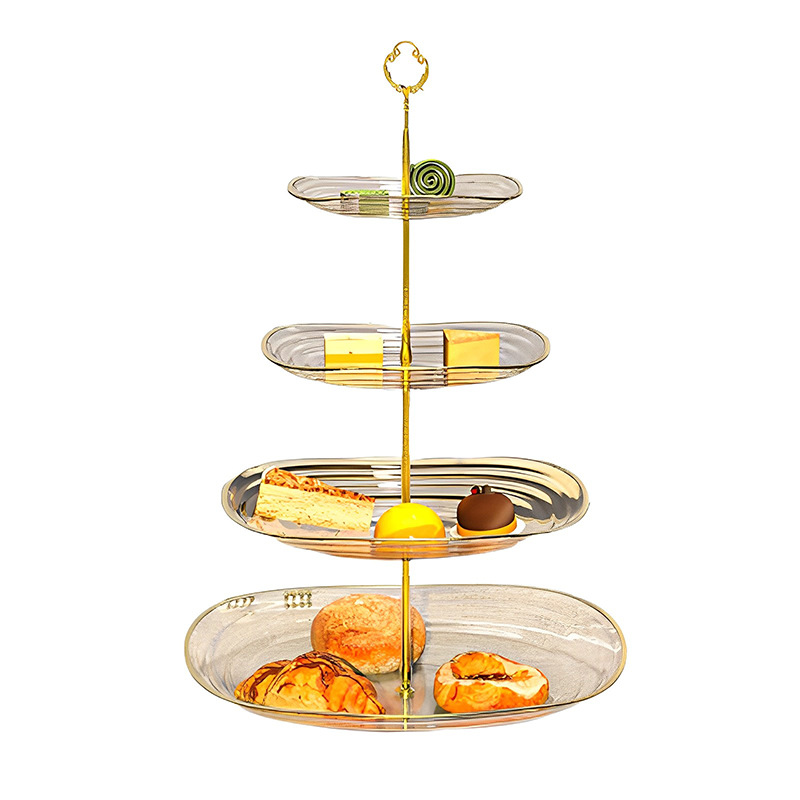 Pasteles de lujo ligero multicapa bandeja de frutas de banquete de alojamiento snack para bandeja de frutas bandeja de pasteles