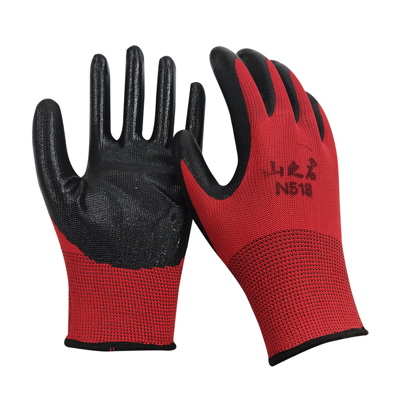 빨간색과 검은 색 니트릴 40g 인쇄