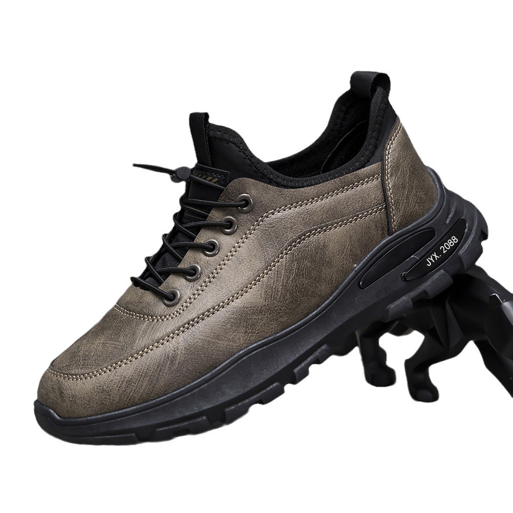 Freizeitschuhe für Herren, Lederschuhe, Sneakers aus Canvas, leicht zu reinigende Sneakers mit Fußgewölbeunterstützung_voghion.com