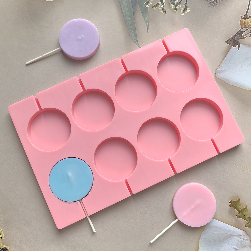 416 molde de silicona hecho en casa diy redondo estrella Lollipop herramienta de horneado resistente a altas temperaturas