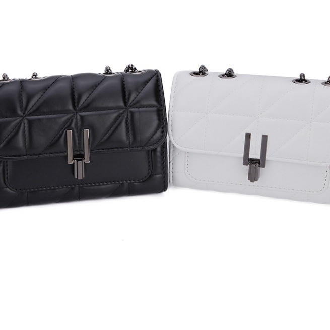 Fábrica de Guangzhou bolso pequeño cuadrado damas nuevo estilo de bolso de cadena de estilo de diamante de hombro único estilo extranjero portátil versátil gran capacidad