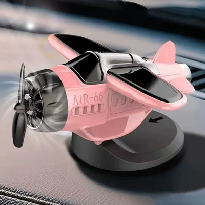 cross-border solar-powered rotating airplane: Car ornaments - rice-noodles