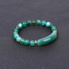 Organic jewelry, crystal jade, natural ore, bracelet stainless steel, handle, 8mm