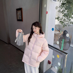 2025年新款短款羽绒服90%绒子加厚宽松面包服连帽时尚情侣款外套