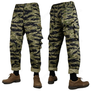 Zwjpw/More American Tiger Stripesd Tcu Pants Cargo Pants Twill (Reproduction of Film and Television Props)