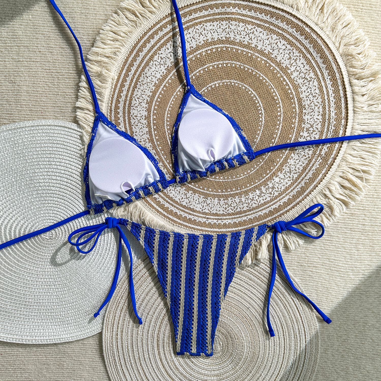 Elegant Halter Women's Bikini Set with Adjustable Ties Quick-Dry Soft Lining Beach Swimwear_ecoleips.com