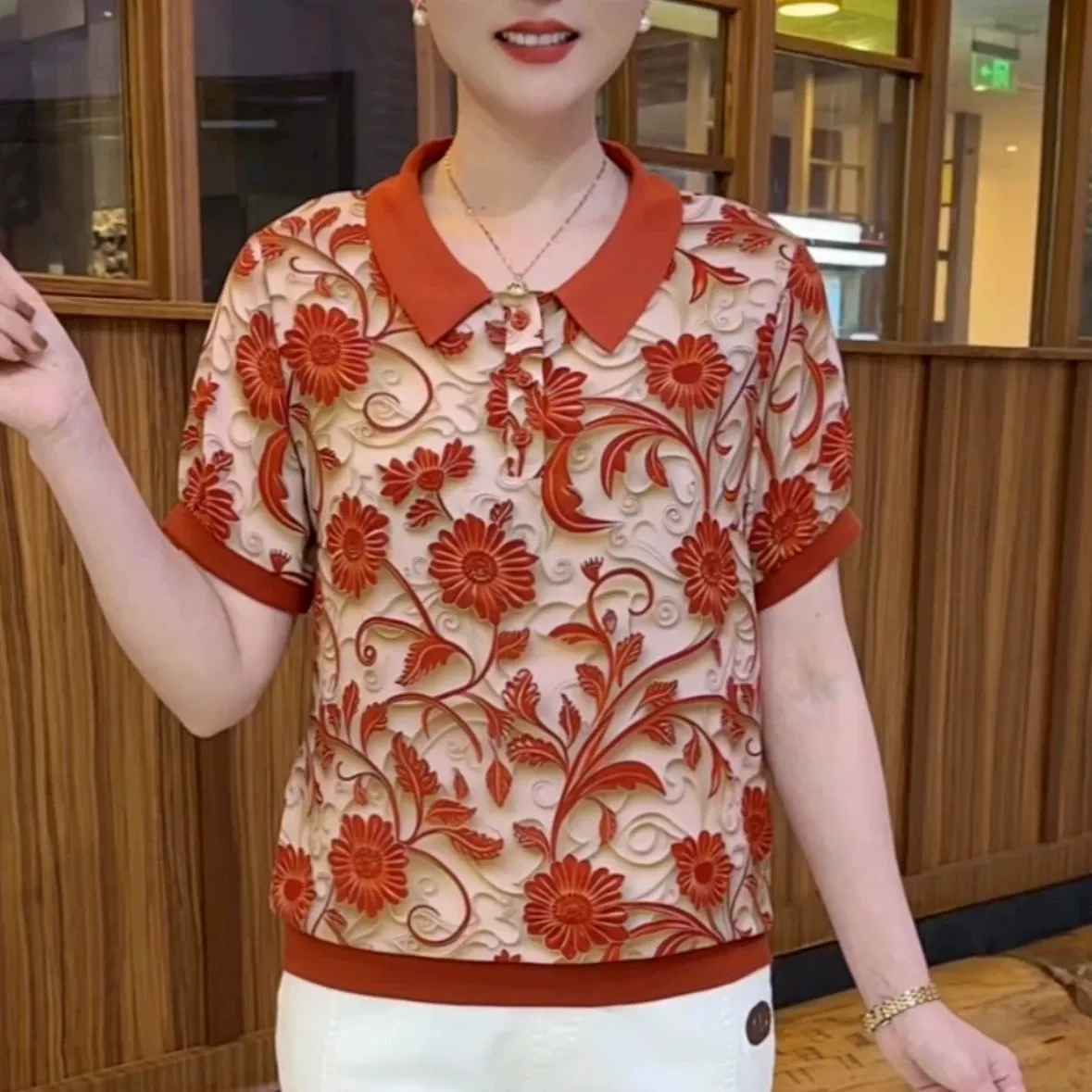 Среднего и пожилого возраста новая мода кукольный воротник