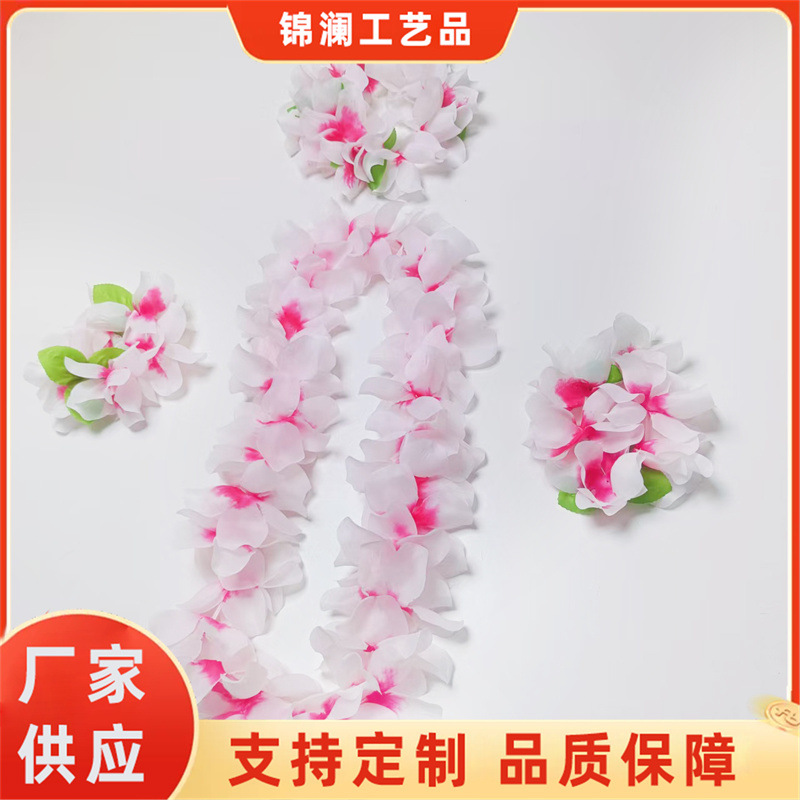 Venta al por mayor de guirnalda hawaiana, guirnalda de color mixto, guirnalda de carnaval, fiesta de disfraces, fábrica de guirnaldas