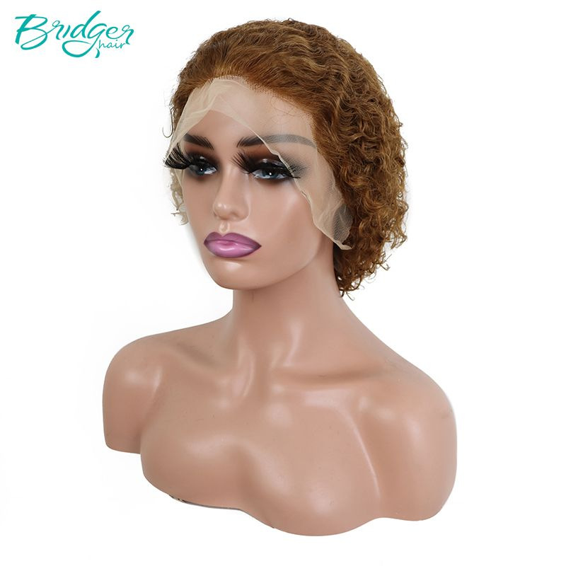 Pixie Cut Curly Human Hair Wig Short Style Natural Look_voghion.com