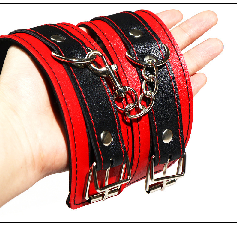 Jiuai SM Bondage Set 7-Piece PU Leather and Metal Restraint Kit for Couples — detail image 26