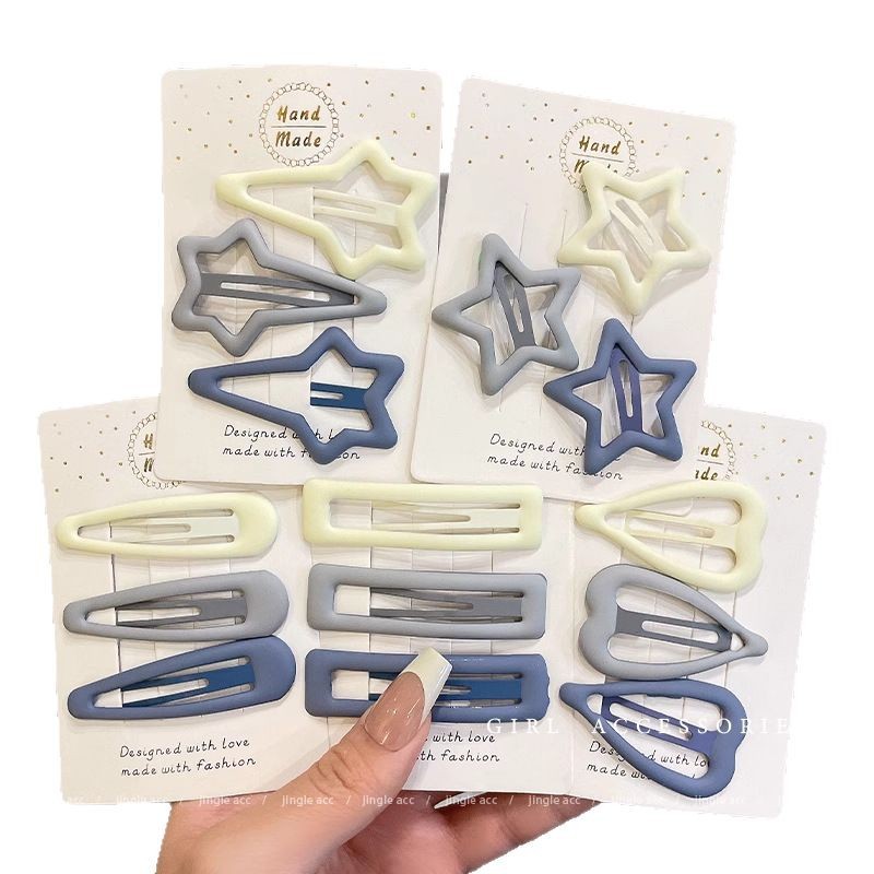 Bonita estrella clips para el cabello niñas peinado artefacto de acabado de peluche clips para el cabello frontal lateral clips para el cabello