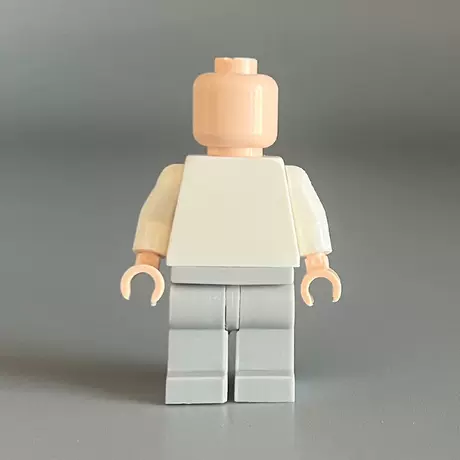 Body minifigure-white on top and light gray on bottom