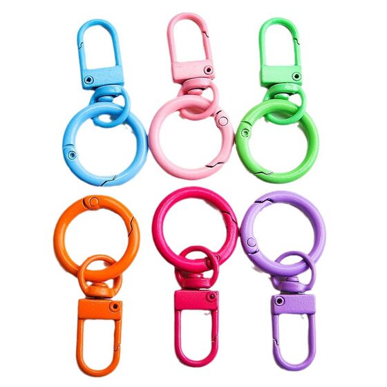 Dopamine color spring ring door chain key chain handmade DIY jewelry key ring accessories bag decoration wholesale