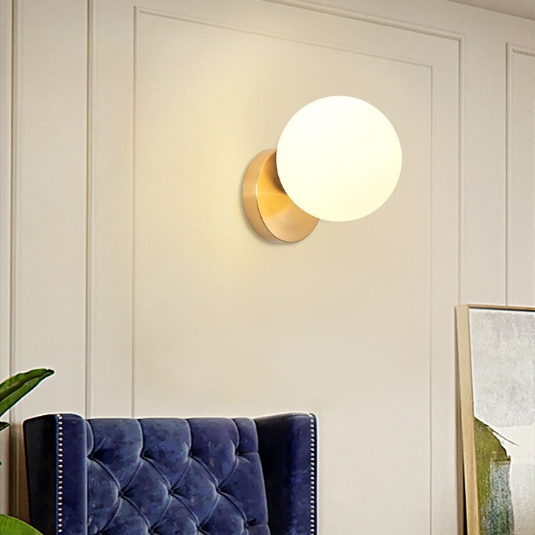 Modern Minimalist Indoor Wall Lamp Nordic Bedroom Bedside Wall Lamp Creative Aisle Creative Glass Ball Wall Lamp Modern Minimalist Indoor Wall Lamp Nordic Bedroom Bedside Wall Lamp Creative Aisle Creative Glass Ball Wall Lamp