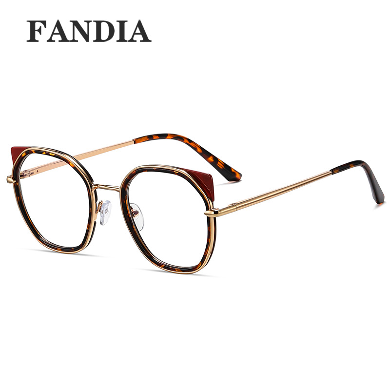 95971 comercio exterior al por mayor de Europa y América moda negro marco anti-azul claro gafas TR90 personalidad gafas marco para las mujeres