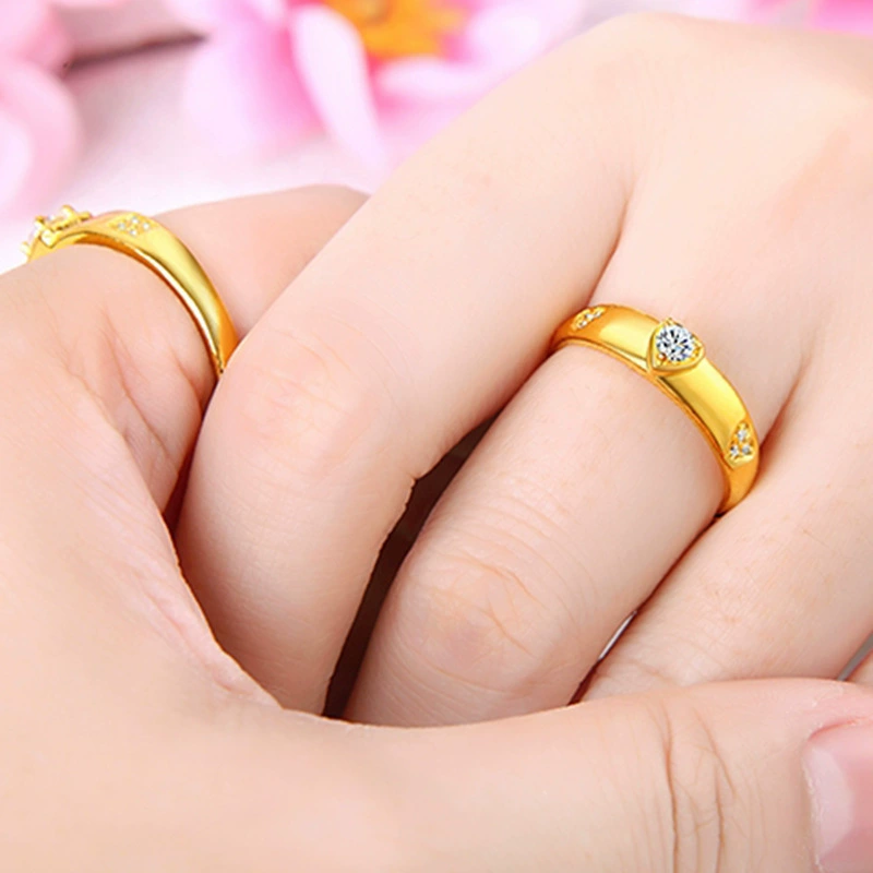 Кольцо для любимых мужчин и женщин, модная инкрустация diamond камень в сердце, корейский стиль