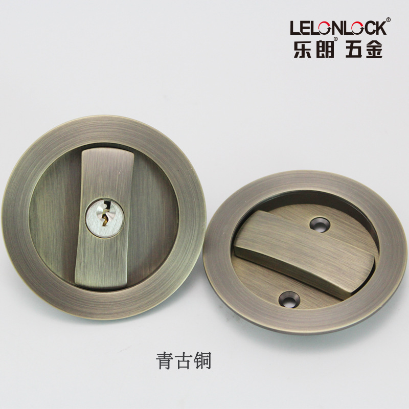 Cerradura de puerta corredera redonda Cerradura de gancho de puerta corredera con llave Cerradura de puerta invisible Baño de hotel Puerta de madera interior Cerradura de gancho de puerta corredera