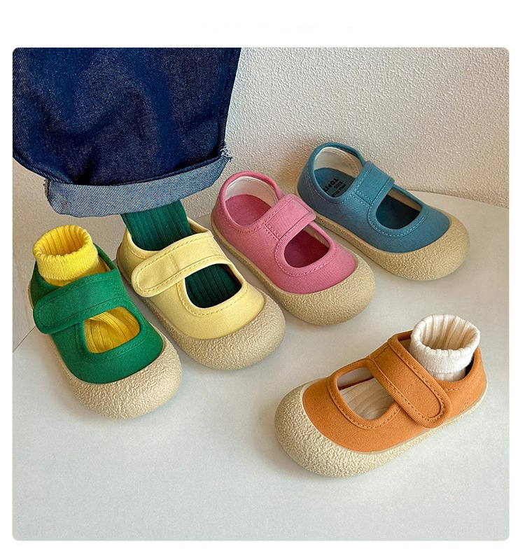 Chaussures bébé premiers pas souples en toile style décontracté_voghion.com