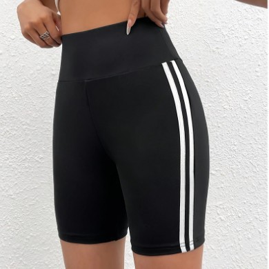 Nuevos pantalones cortos de yoga transfronterizos en contraste