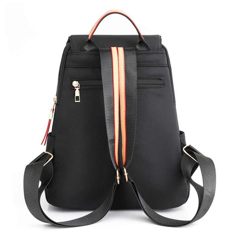 2023 primavera nueva versión coreana de la mochila de nailon para mujer moda linda color de contraste viaje mochila mochila escolar marea
