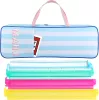 Blue and white printed stripes