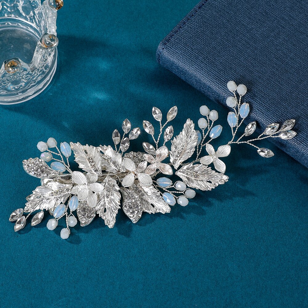 欧米の国境を越えた花嫁の髪飾り櫛タンパク質水晶髪飾り合金髪飾りヘアピン国境を越えた専用供給