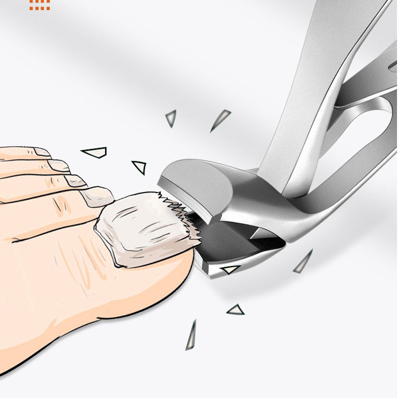 Nuevo cortaúñas de codo, cortaúñas de apertura grande única, cortaúñas grandes para el hogar, juego de manicura a prueba de salpicaduras