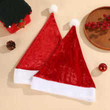 亚马逊新款圣诞帽加厚无纺布圣诞老人帽节日装饰氛围感帽子批发