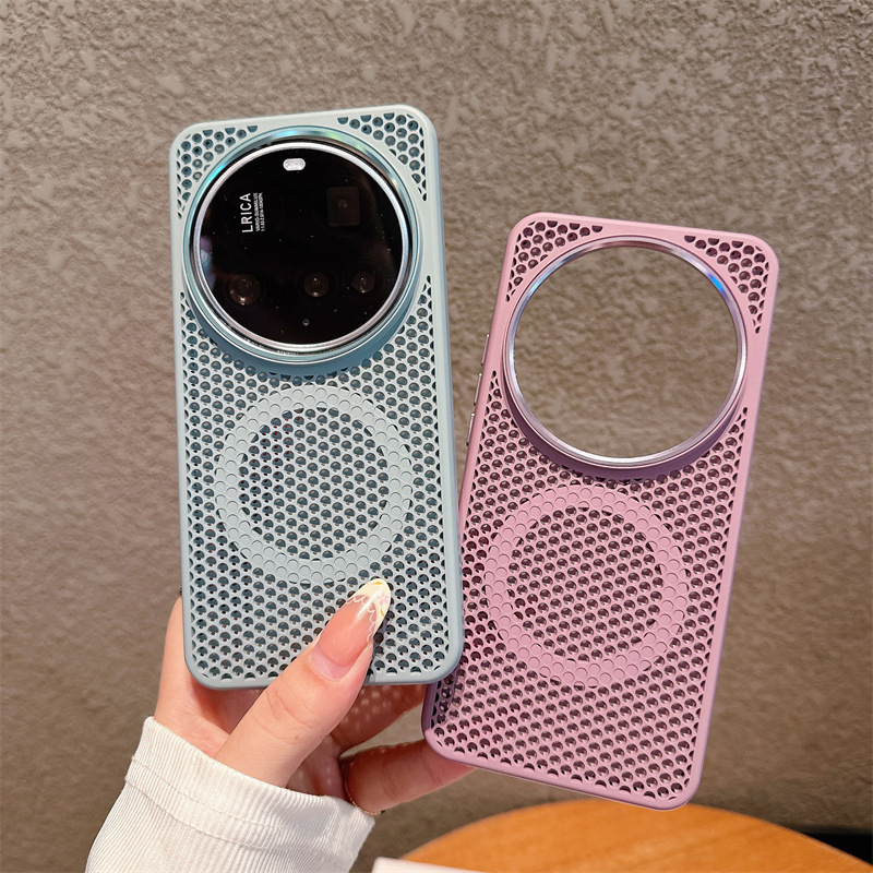 Skin-Feel Honeycomb Cooling Mobile Phone Case Suitable for Xiaomi 15U Summer K70/K80Pro Protective Cover Mi13/14 All-Inclusive