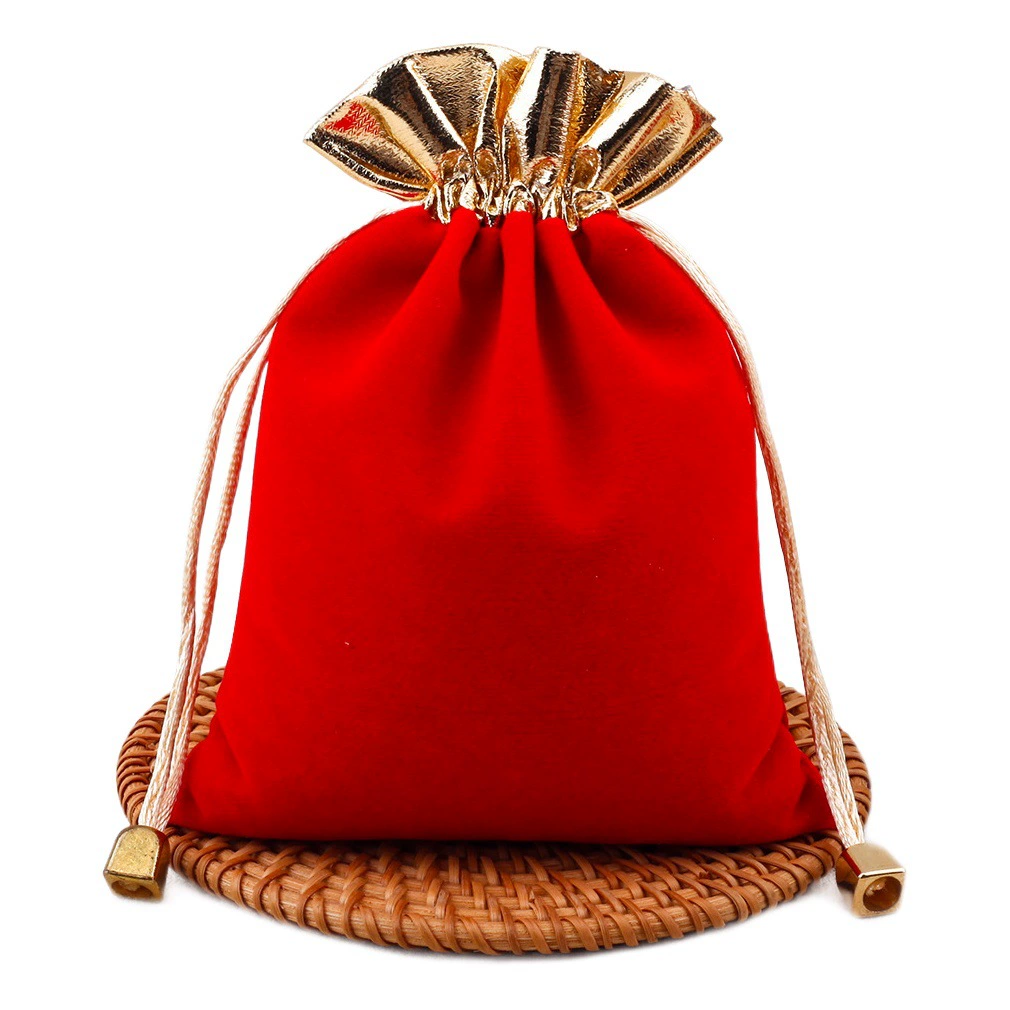 Фабрика Прямых Фланель Сумка Оптовая Сумка Drawstring Мешок Ювелирных Изделий Гарнитура Сумка Для Хранения Красная Фланель Сумка