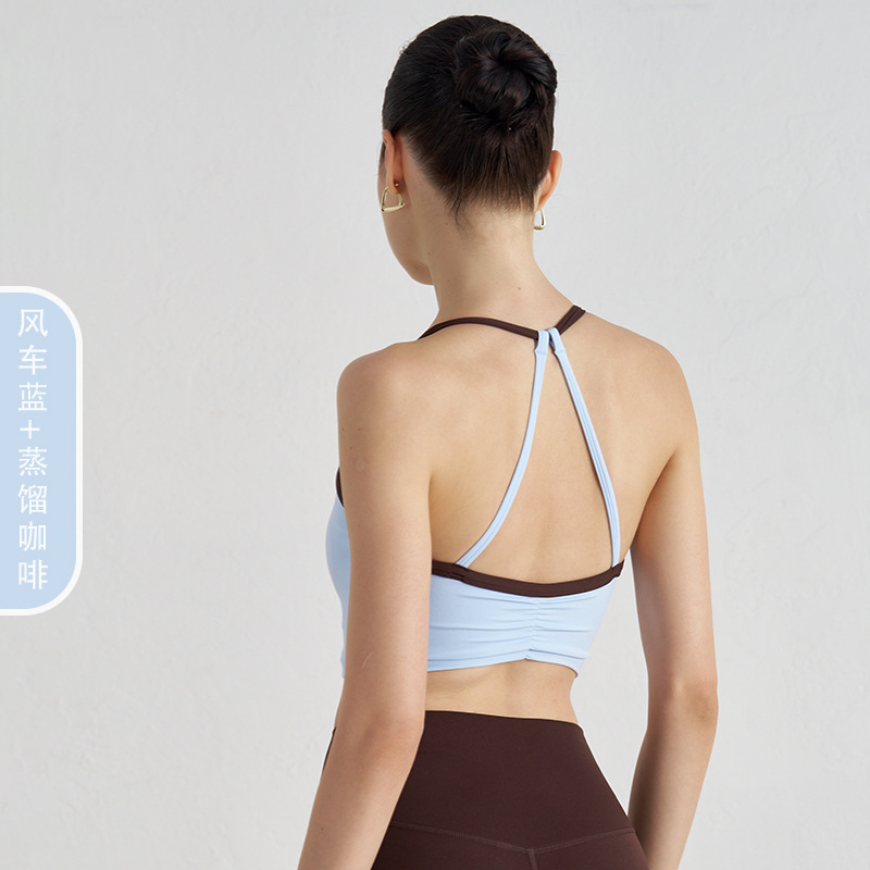 NS American halter ropa interior deportiva mujer corriendo pilates yoga chaleco verano europeo y americano hermoso espalda fitness sujetador