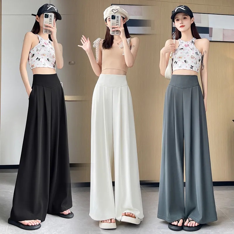 2026 Women's Suit Pants New Style Slimming High-Waisted Loose Drape Straight-Leg Floor-Length Casual Pants for Spring, Summer, and Autumn