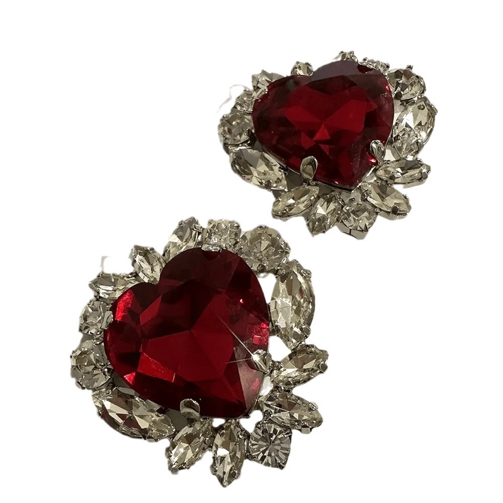 Personalidad exagerada amor conjunto de joyería de alta sensación de cadena de clavícula de diamante temperamento pernos accesorios conjunto de joyería