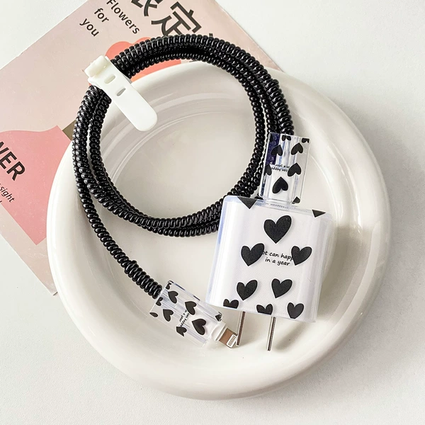 Apple 20W Multiple Black Love [Black Edition] -The headhole+line cover 2+1 meter black rope