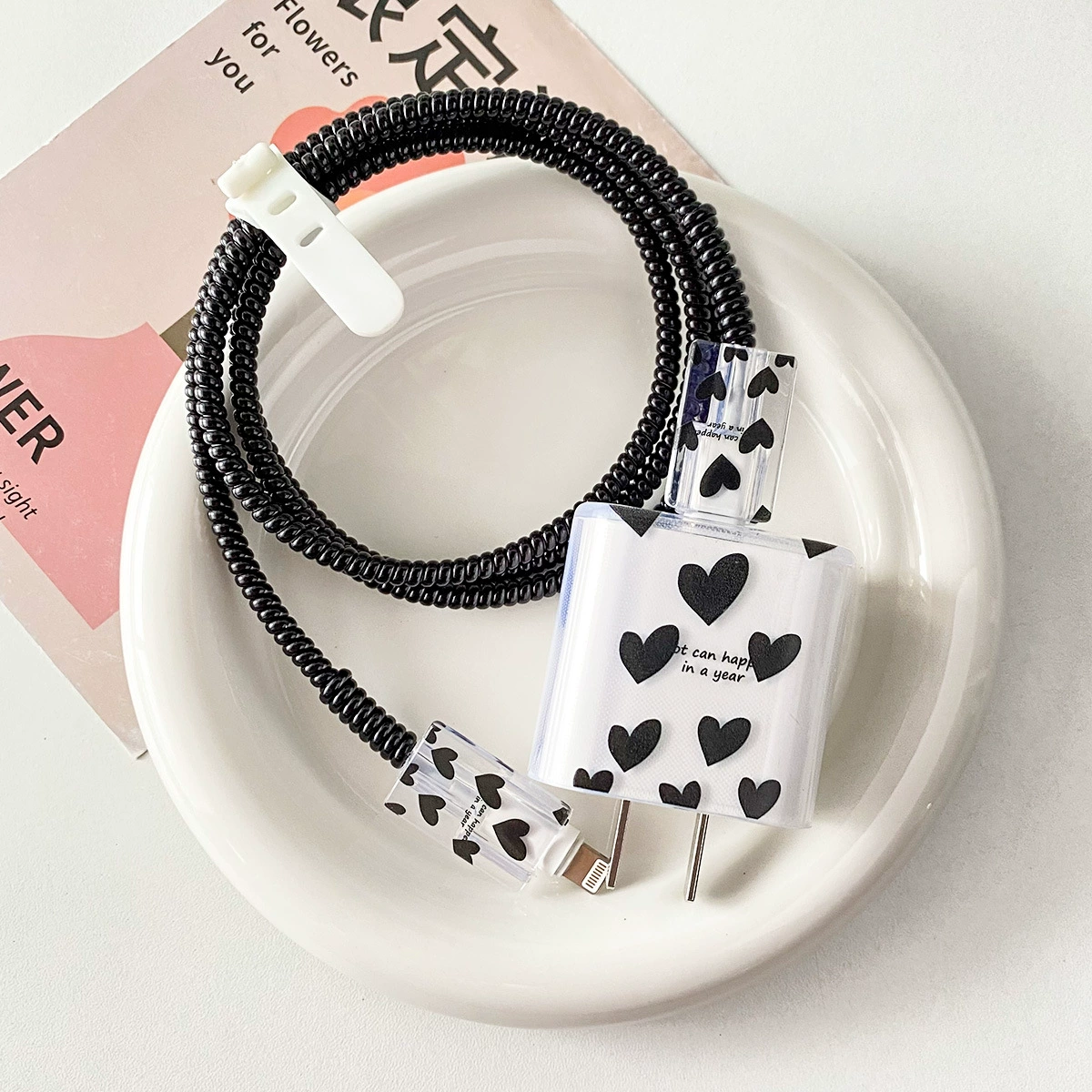 Защитная крышка Love apple зарядного устройства 20W мягкая оболочка подходит для 13promax кабель данных анти-скидка