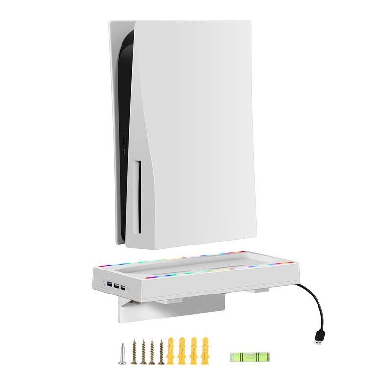 Consola de juegos transfronteriza PS5 soporte de pared soporte de almacenamiento de host soporte de mango PS5 soporte de iluminación de pared