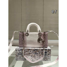 2025新潮戴妃蜥蜴纹链条单肩斜挎手提包包