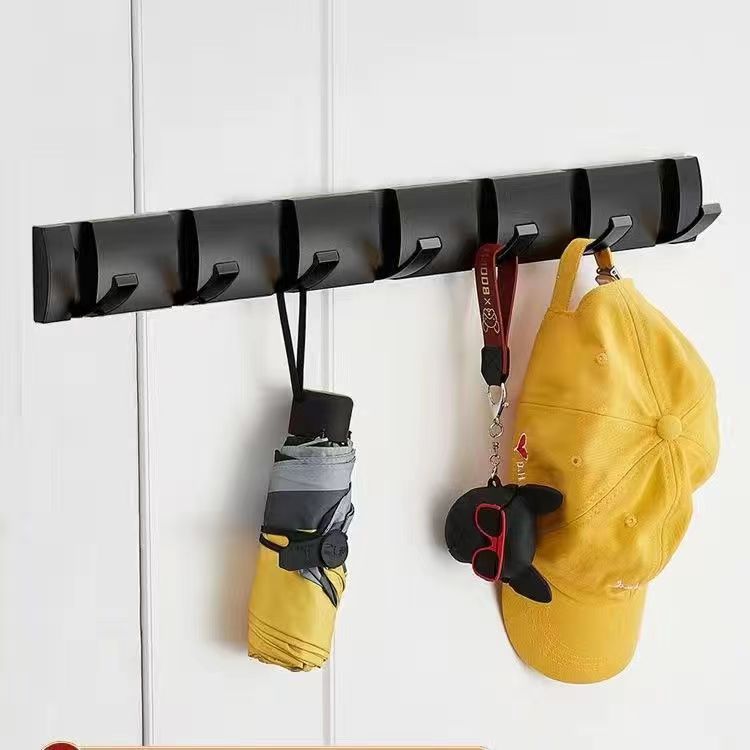 Pistola gris invisible gancho de la capa colgante de pared entrada de la pared gancho de la ropa gancho de la fila detrás de la puerta armario sombrero gancho sin perforar