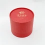 烫金定制圆形红色首饰盒