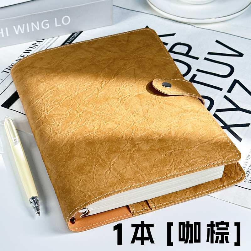 Cuaderno de cuaderno de hoja plegada a5 desmontable de alto valor de superficie cuaderno en blanco cuaderno de hoja interior sello de viaje sello