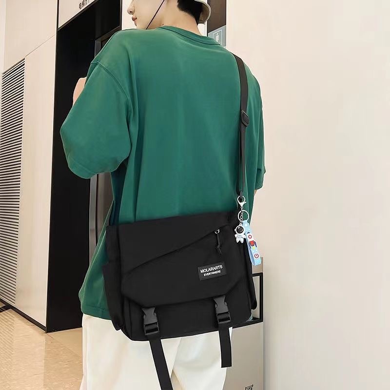 2024 primavera nuevo estudiante universitario pareja clase bolsa de lona diario cercanías simple crossbody mochila