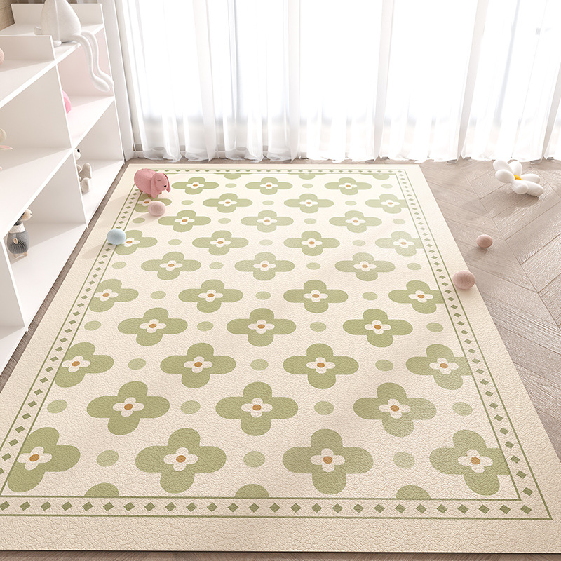 漫画かわいいゲームパッド家庭用拭き取りフリーレザーカーペット裁断可能防水防油リビングカーペット