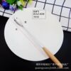 Japanese dessert spoon from natural wood for food, tableware stainless steel, wholesale, Birthday gift