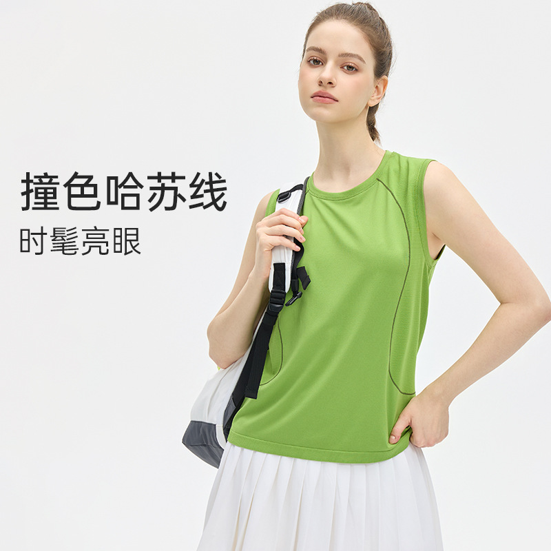 Color-blocked Hasselblad stitching, loose fit, skin-friendly and soft, perfect for spring and summer cycling and outdoor sports.
