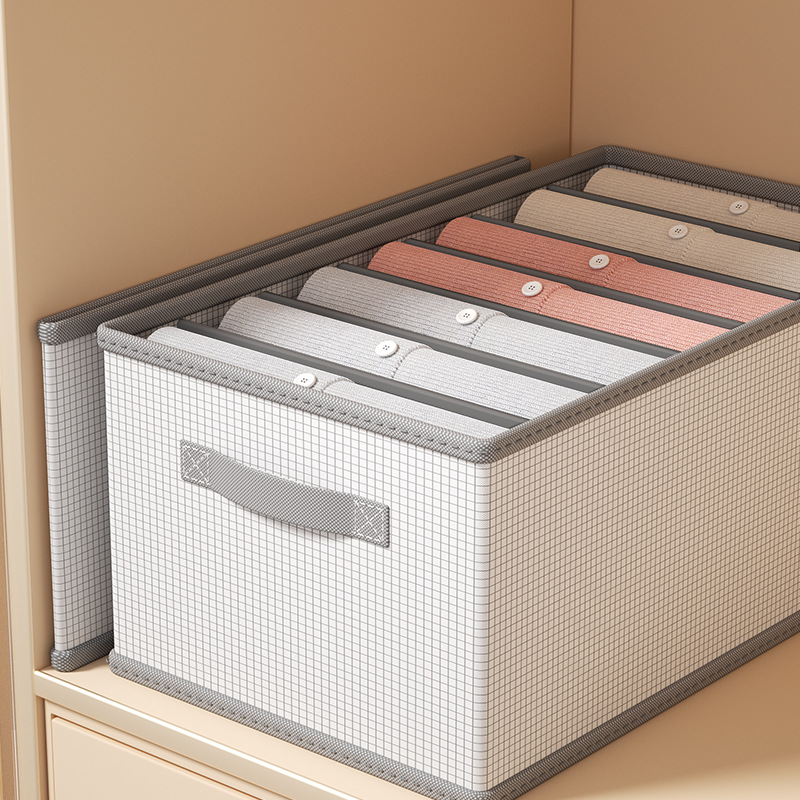 Caja de almacenamiento de ropa hogar tela dormitorio ropa caja de almacenamiento cajón armario escritorio almacenamiento pantalones caja de almacenamiento